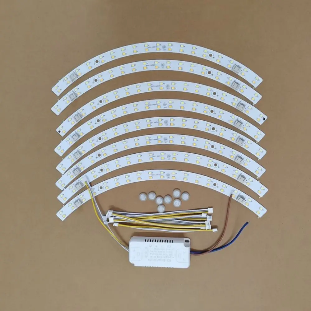 Arc Shape LED Module Replacement For Ceiling Fan Light Optical Lens Strip Dimmable Board Lighting Upgrade Kit Super Bright