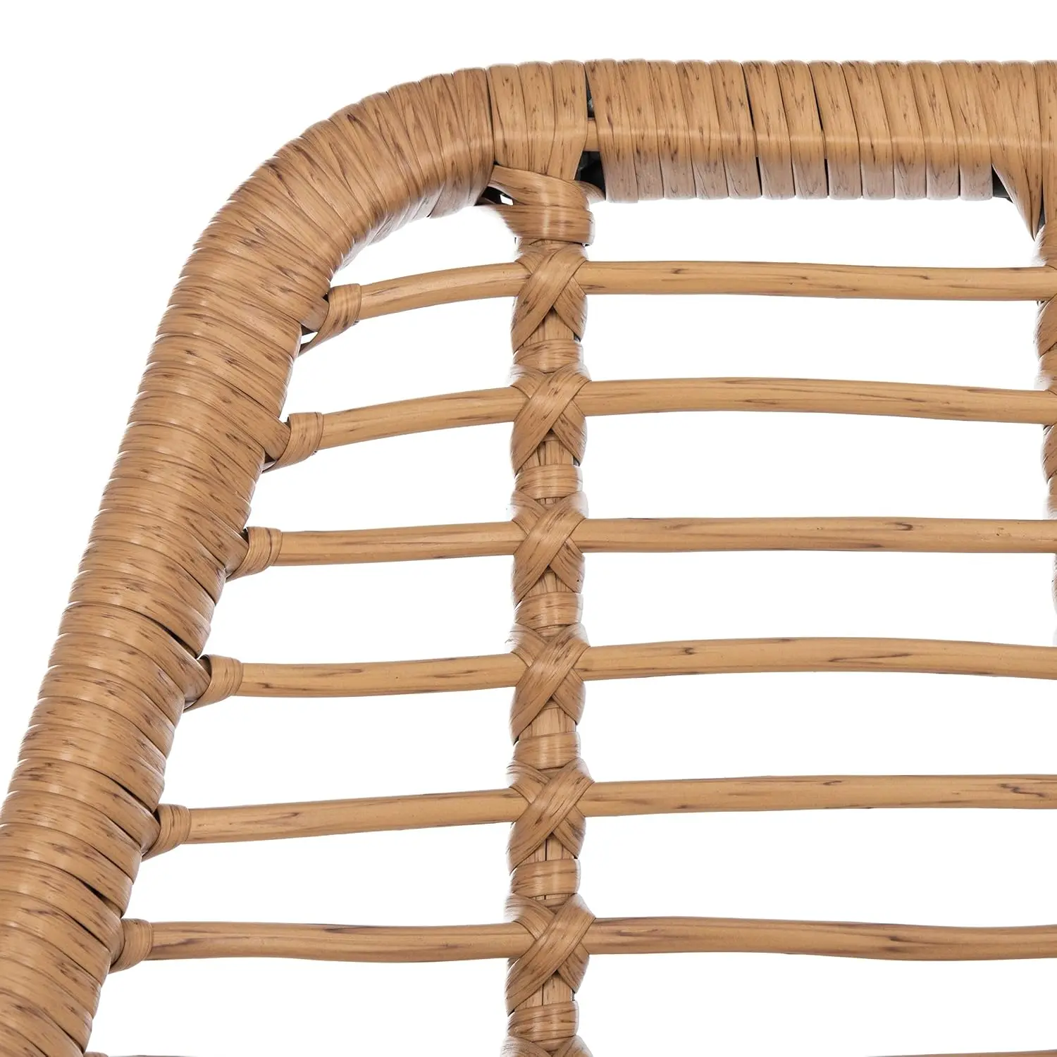 Outdoor 4-Piece Patio Living Set Natural Beige Rattan Wicker Sofa Chair Table, Customized