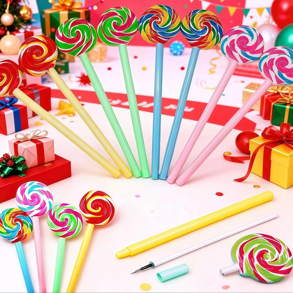 

Rainbow Color Lollipop Pens, Birthday Carnival, Baby Shower, Easter Party Favors, School Prize Gift Pack Filling, Cute, 6-18Pcs