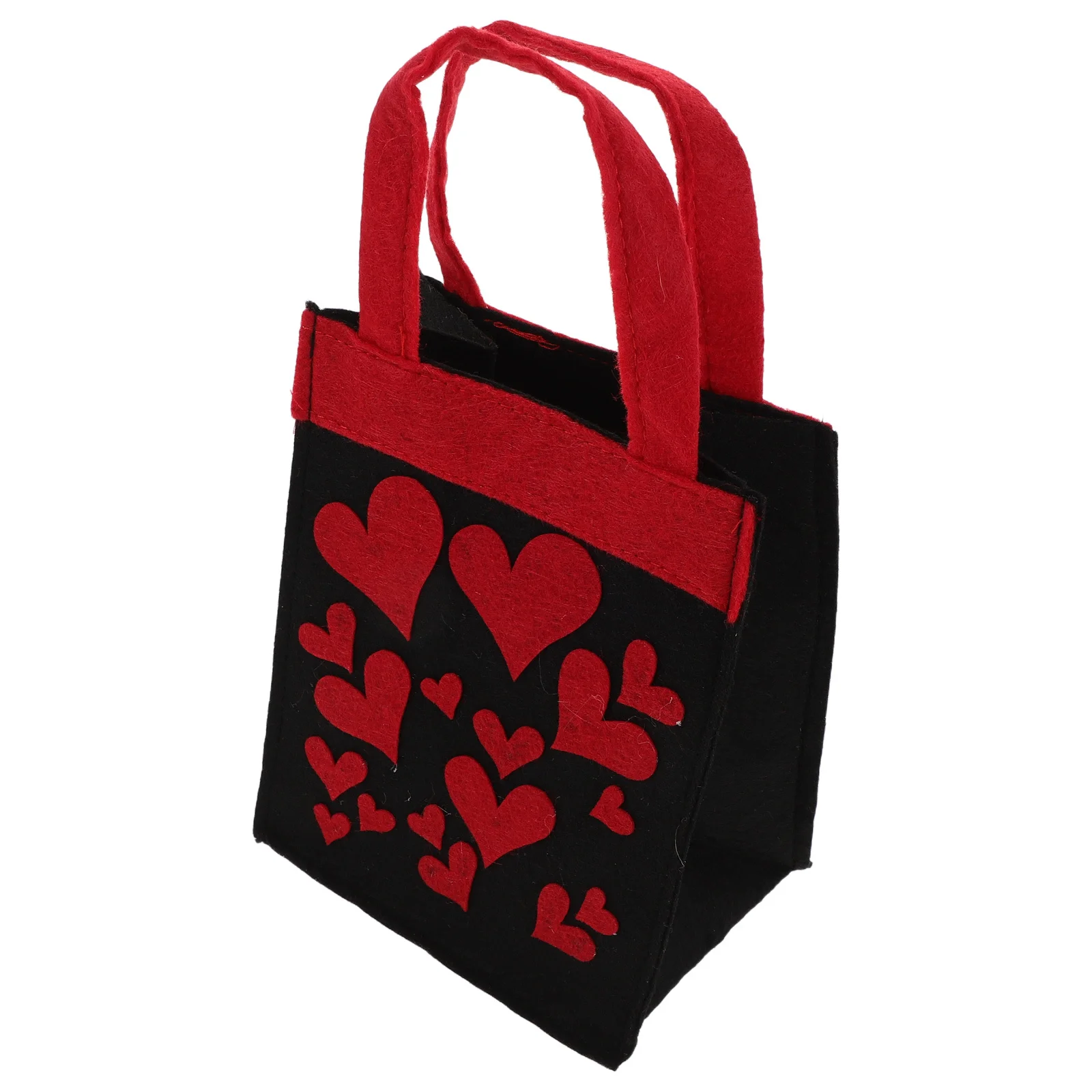 

Valentines Day Canvas Tote Bag - Spacious Heart Print Reusable Bag for Gifting Parties Brunch Outings and Event Favors
