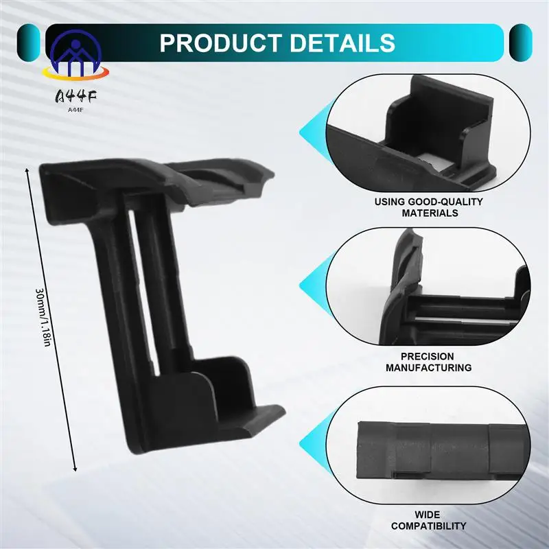 A44F-20PCS Painel Fotovoltaico Drenagem Fivela Placa de Superfície Painel Solar Clipe de Drenagem de Água Para Painel Solar Drenagem Preto 30Mm Dur