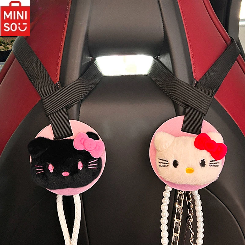 

MINISO Sanrio HelloKitty Car Seat Back Seat Hidden Hook Cartoon Kuromi Multifunction Hanging Hook Ladies Car Interior Decoration