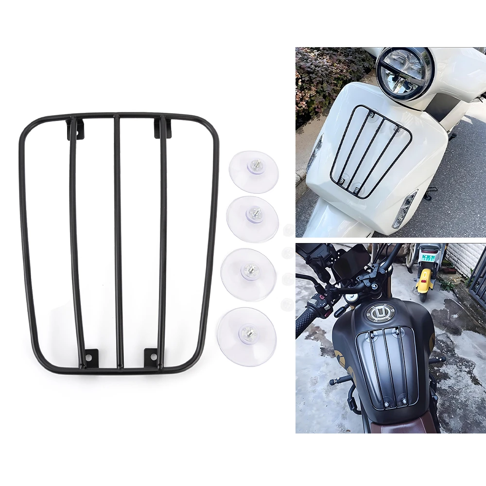 Motorcycle Fuel Tank Rack Front Rear Luggage Rack For Harley cafe racer Honda Yamaha Scooter with smooth fuel tank surface