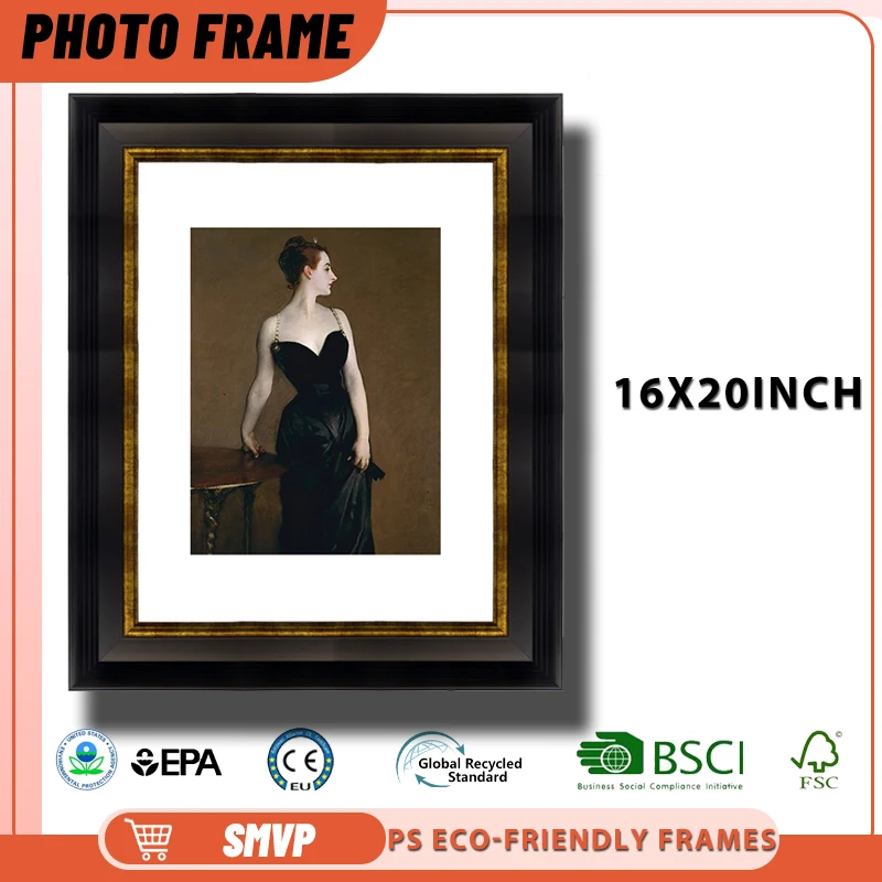 

16x20 Antique Bronze Ornate Photo Frame with Classic Design Perfect for Formal Living Room Wall Decor Picture Frame