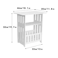 Modern Nordic Storage Side Table Small Coffee Table Bedside Cabinet Mini End Table Nightstand for Living Room Bedroom Furniture 2
