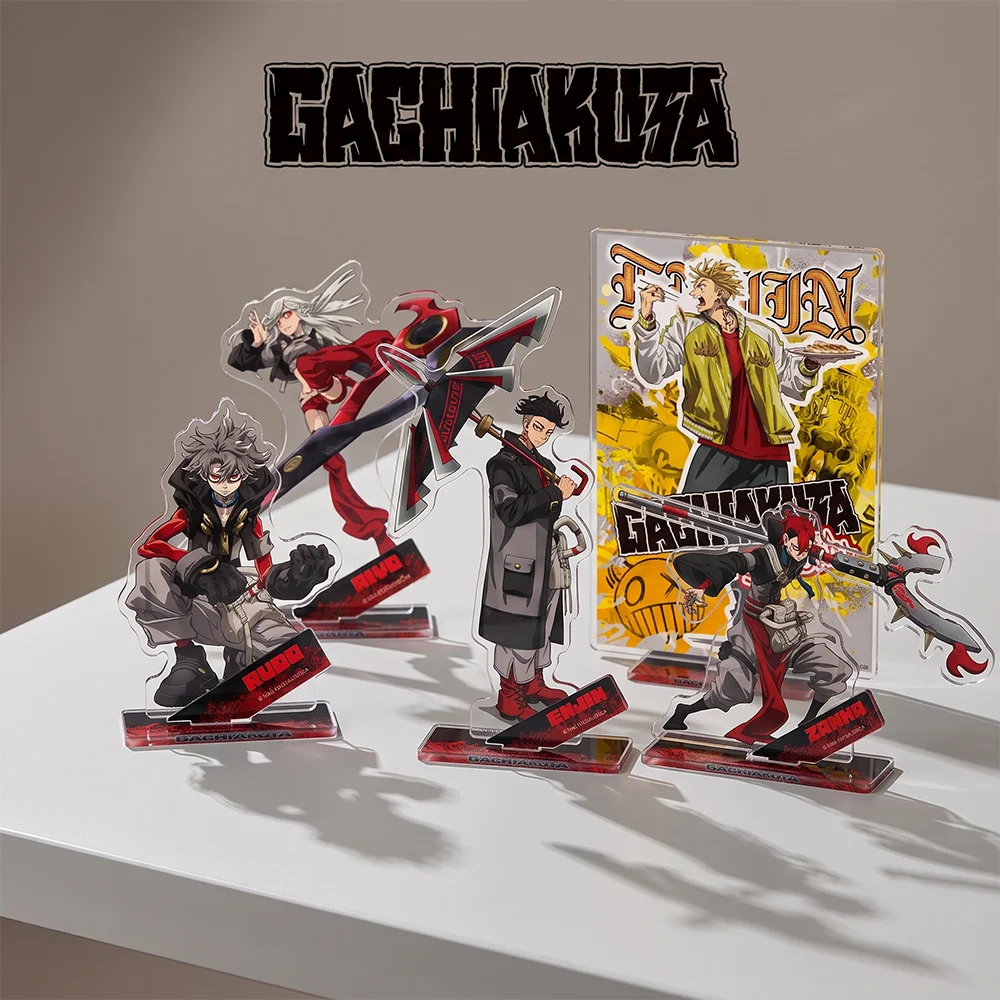 Image of Gachiakuta Rudo Enjin Riyo Zanka 15CM Doppelseitiger Acryl-Stand-Schlüsselanhänger 2026 Neuer Anime-Stand-Schreibtisch-Ornament Geburtstagsgeschenk