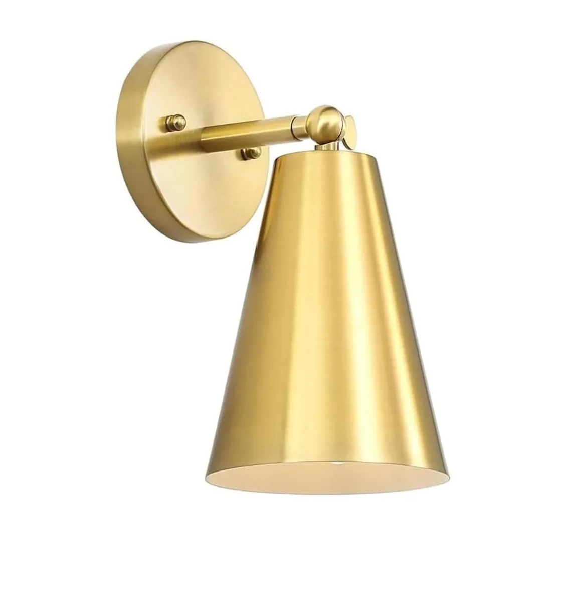 

100% pure copper cone wall light brass sconce lighting fixture LED brass wall lamp 17cm size copper horn shade lighting