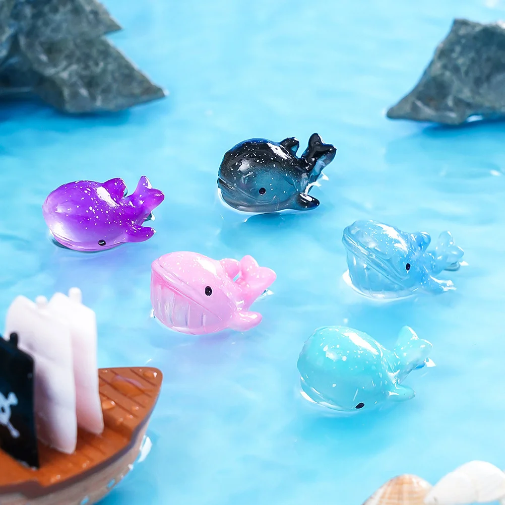 

9pcs Mini Resin Whale Shark For Aquarium Terrarium Fairy Garden Bonsai Decoration Micro Landscape Ornaments Resin Animals Ocean