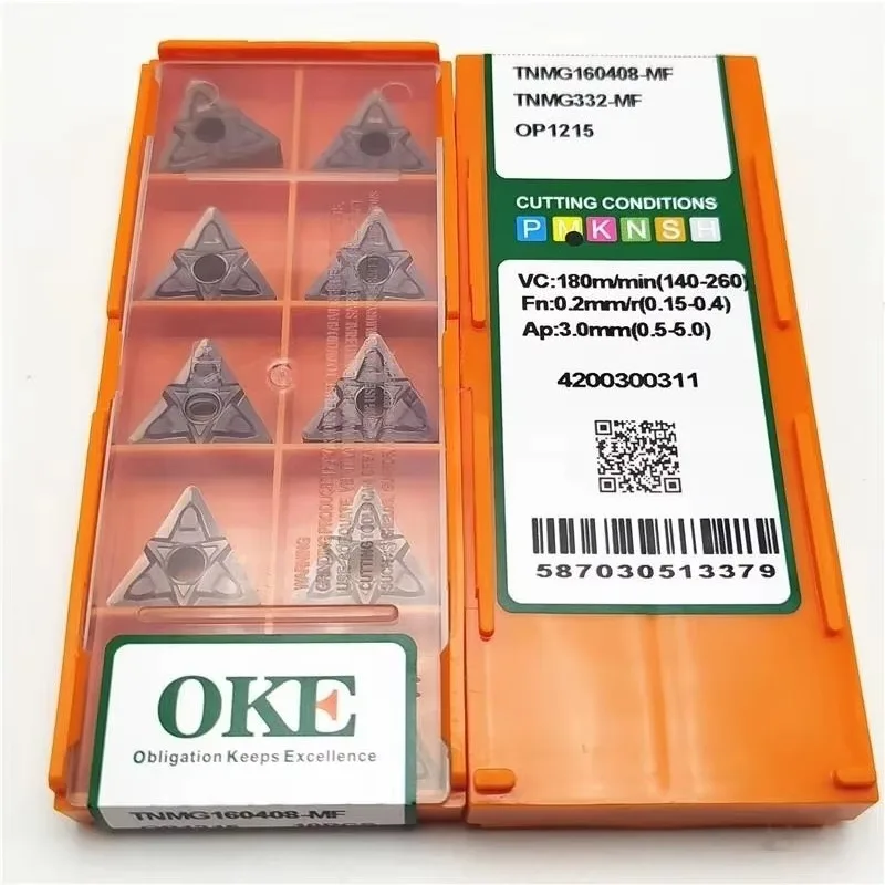 OKE TNMG160408-MF OP1215 Stainless Steel Series Carbide Turning Inserts for CNC Lathe