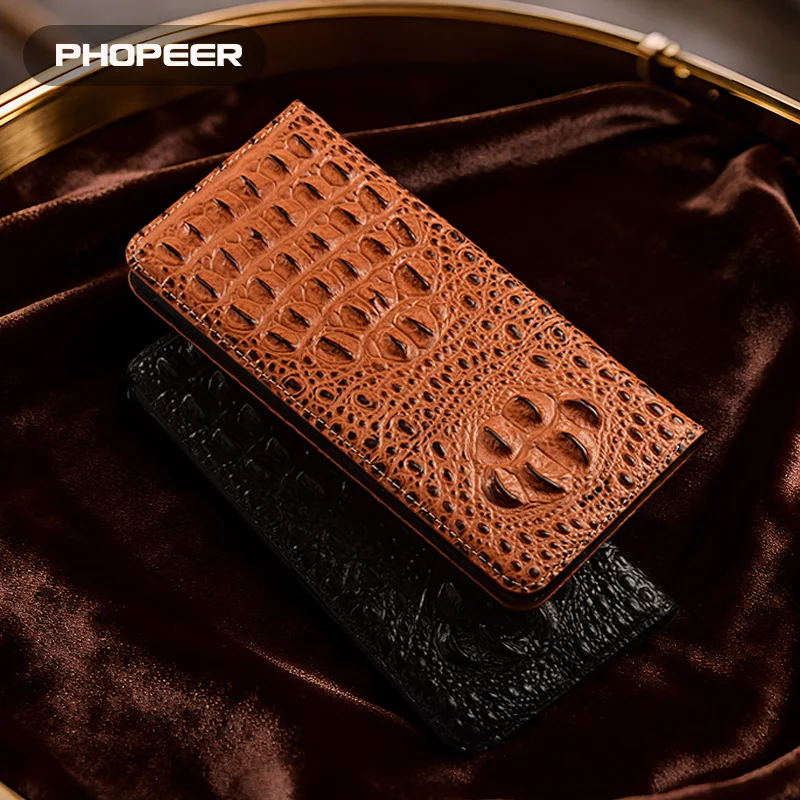

Genuine Leather Flip Phone Case for Redmi A5 4G A4 4G A3 Pro 4G A3 4G A1 4G A2 4G A1 Plus A2 Plus Flip Crocodile Claw Pattern