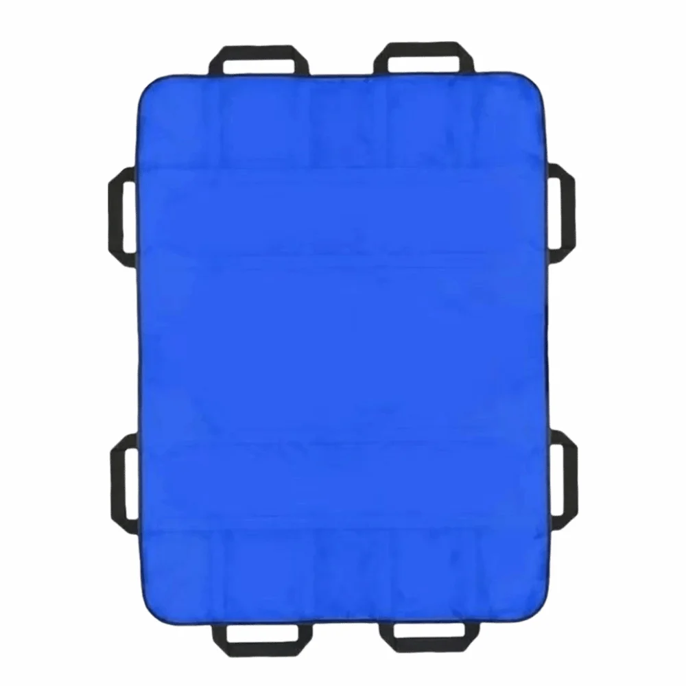Reusable Flip Over Care Pad Reinforced Handles Waterproof Patient Transfer Sheet Durable Nylon Fabric High Capacity