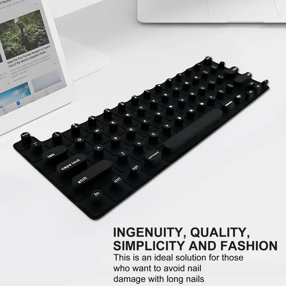 Película para teclado de uñas de larga duración, cubierta protectora duradera para teclado para ordenador portátil Universal, resistente al desgaste, arte de uñas