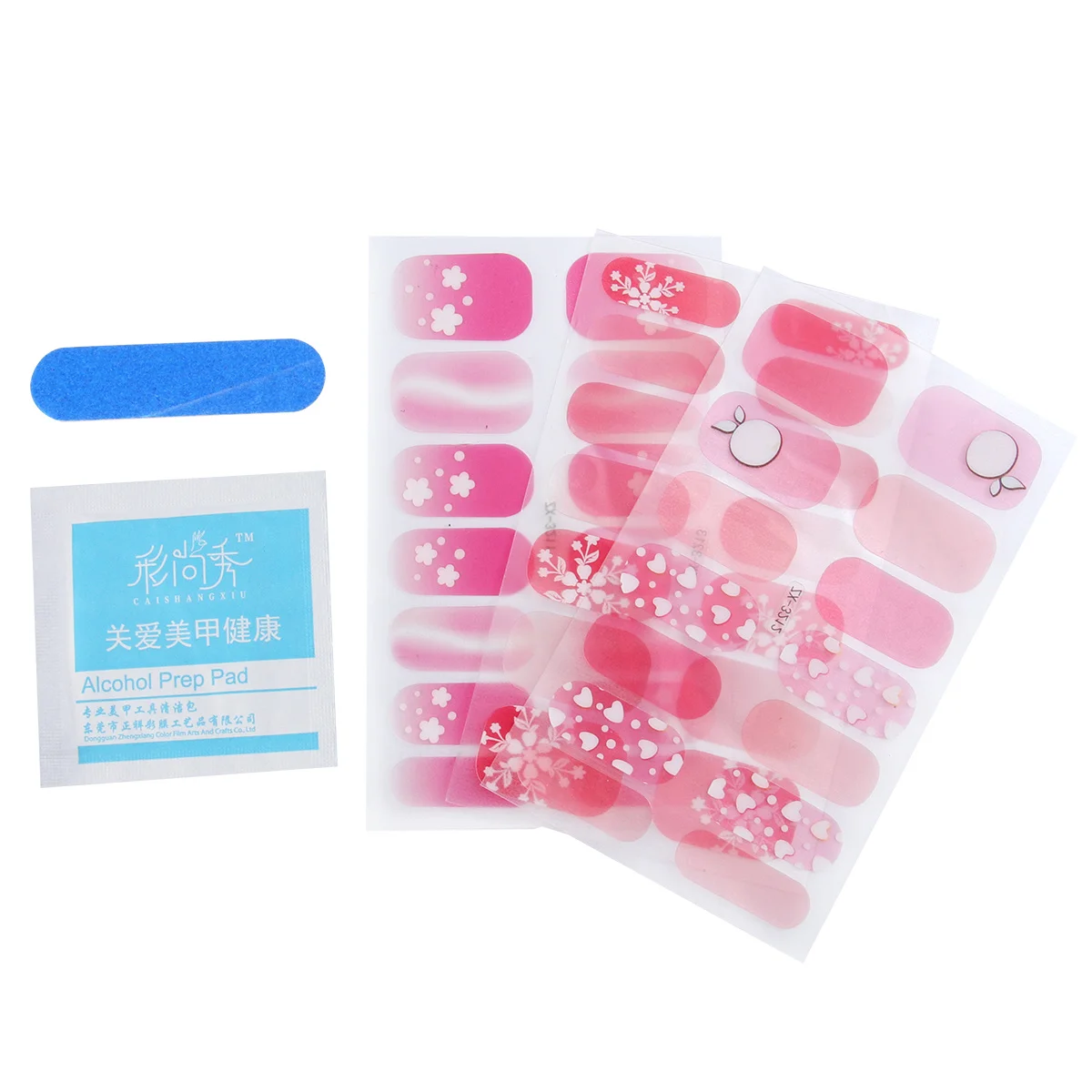 3Pcs 네일 스티커 풀 커버 가짜 손톱 모듬 색상 DIY 네일 아트 휴일 파티 안전한 재료 가짜 손톱