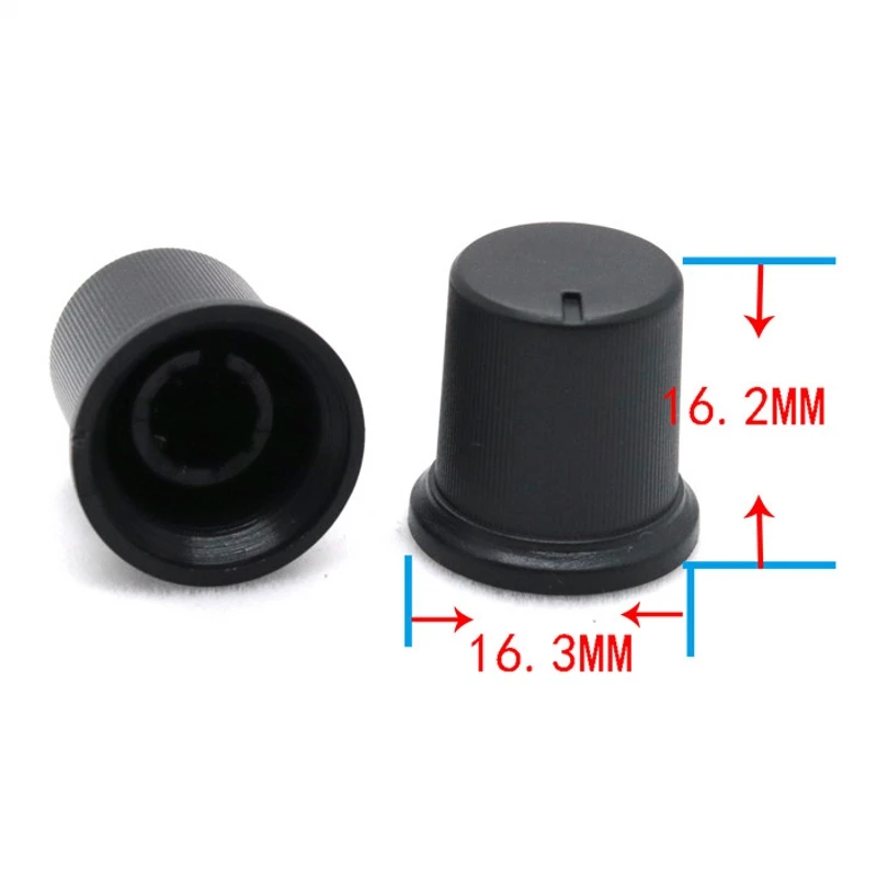 10pcs Plastic Potentiometer Volume Control Rotary Knob for 6 Mm Roll Shaft