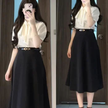 하이 엔드 느낌 인터뷰 슈트 여성 여름 전문 비즈니스 복장 공식 시나리오 학생 교사 직업 인터뷰 복장