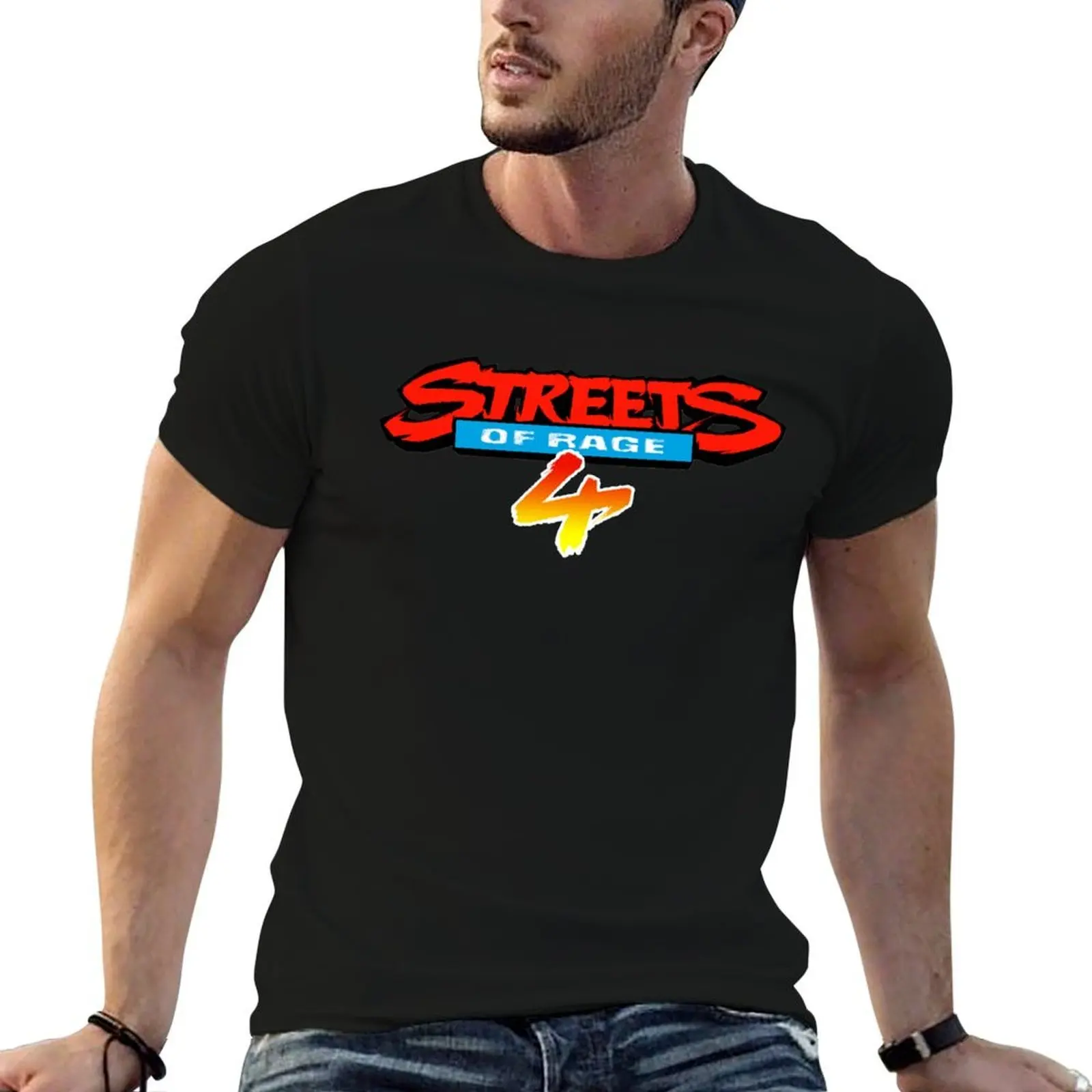 

Забавный подарок Streets Of Rage 4, футболка в стиле ретро с волнами, мужская повседневная футболка с аниме, футболка