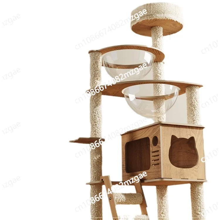 

Cat Nest Tree Integrated Cat Rack T Scratch Tree Non Solid Wood Space Capsule Climbing Column Toy