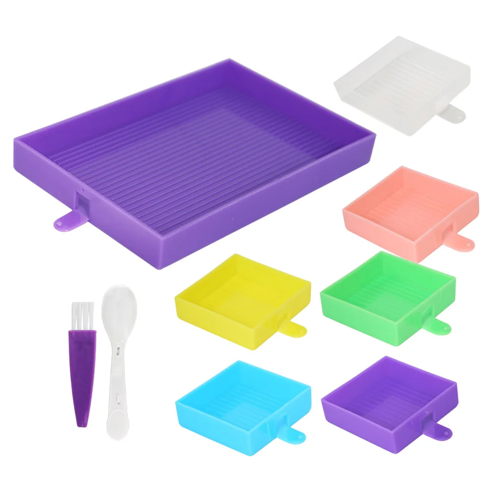 

1Set Multifunctional Rhinestone Sorting Tray Durable Diamond Dotting Nail Art Tool Holder Craft Storage Plates Organizer