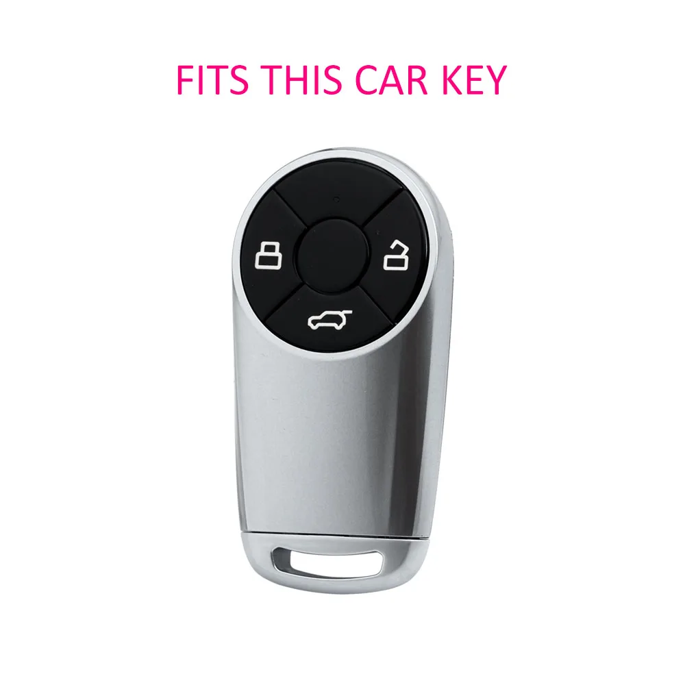 Slim Car Key Fob Case Cover Chain For GWM Ora 03 07 Good Funky Lightning Ballet Cat Accessories Black Transparent
