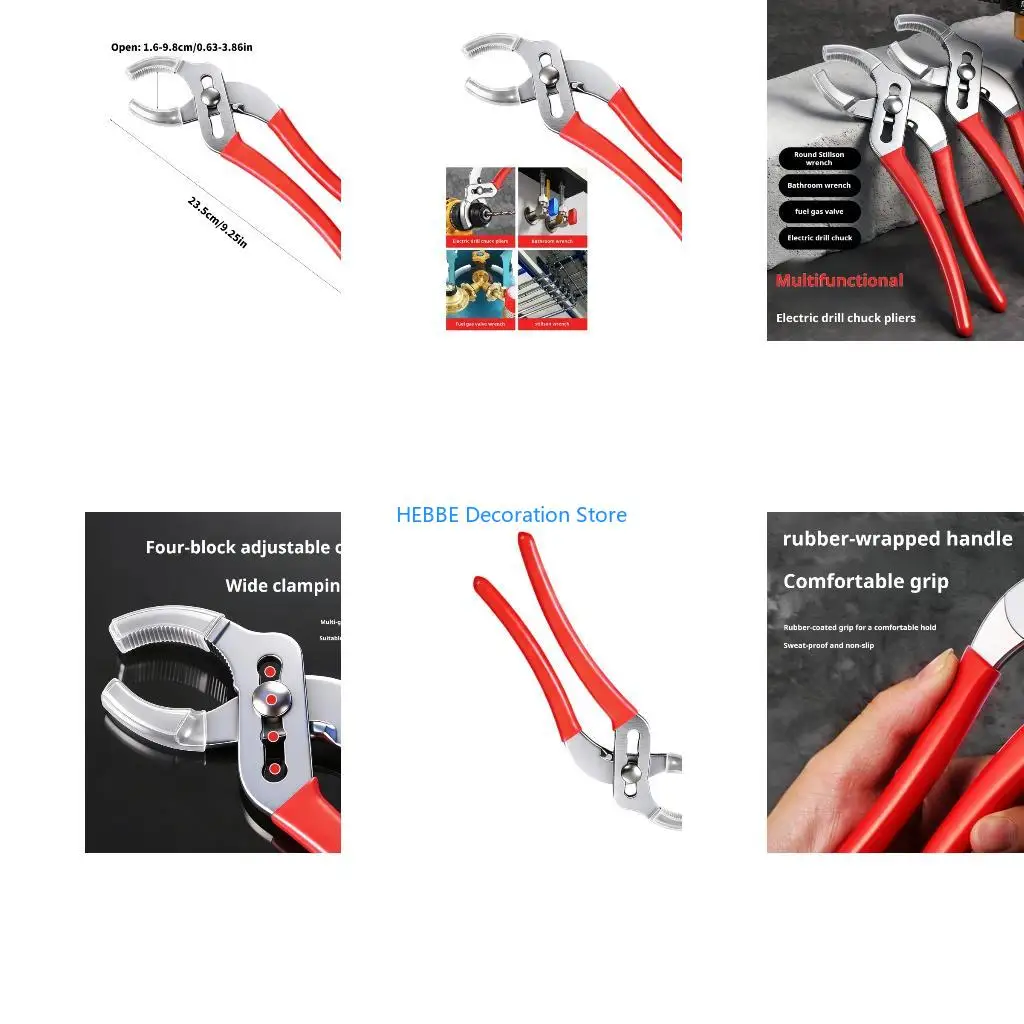 B0KC Multipurpose Steel Water Pumps Wrench With Wide Opening Ranges Perfect For Home Repair And Professional Use