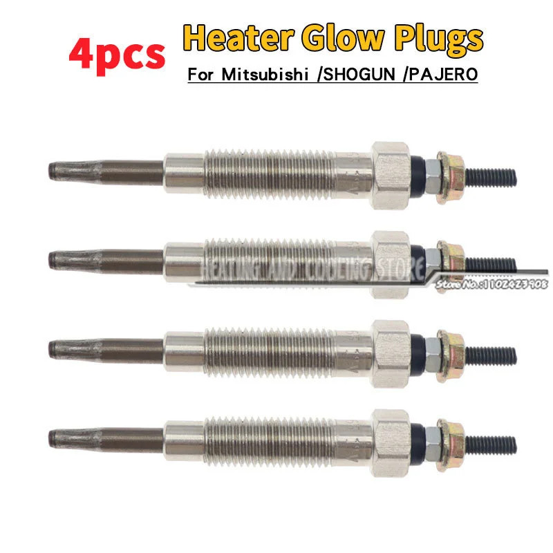 4 Pcs/Set Glow Plugs Car Heater Glow Plugs For Mitsubishi /SHOGUN 1994-2000 /PAJERO /2.8 /4M40T /4M40 /GP5501/Gp7554 Glow plug