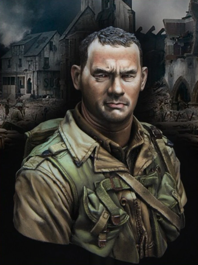 1/10 Scale Die-Cast Resin Bust Model Kit US Army 2nd Ranger Soldier Statue Unassembled and Unpainted