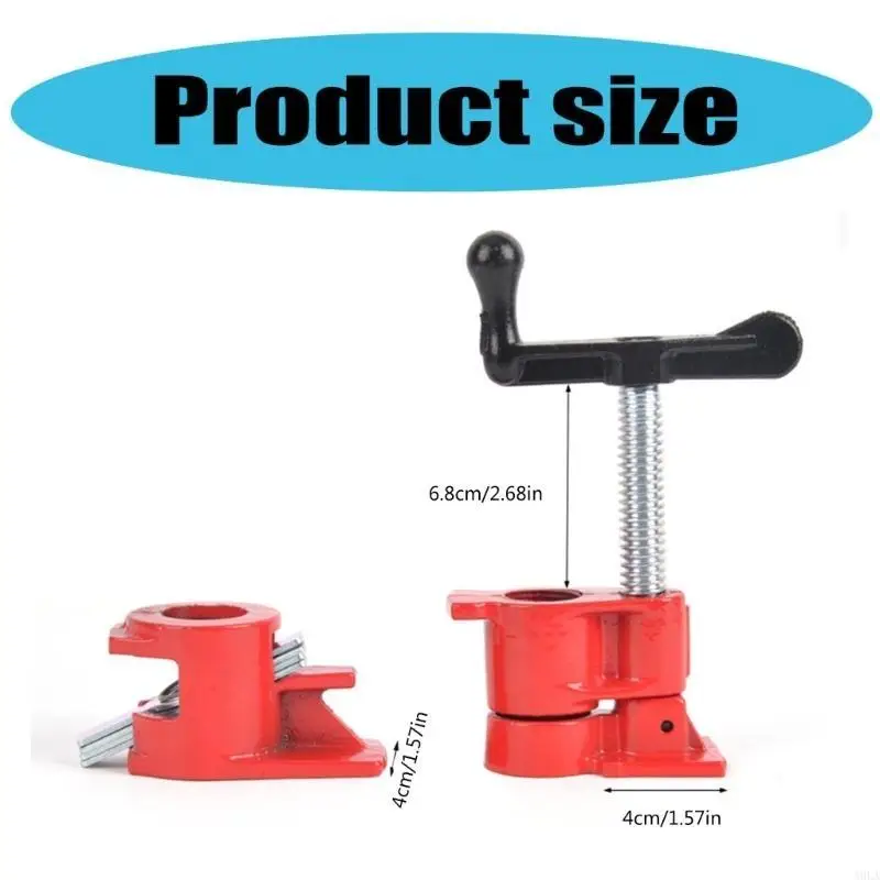A9LA Antislip Heavy Duty Woodworking Pipe Clamps for Precise Gluing and Craft Project