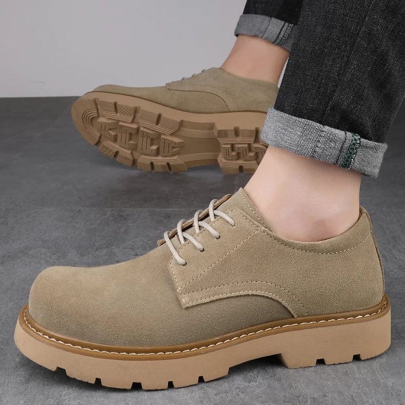 

Мужские туфли из натуральной кожи, люксовые, для активного отдыха, на толстой подошве, повседневные оксфорды, мужские оксфорды на шнуровке, подошва из говяжьей сухожилия