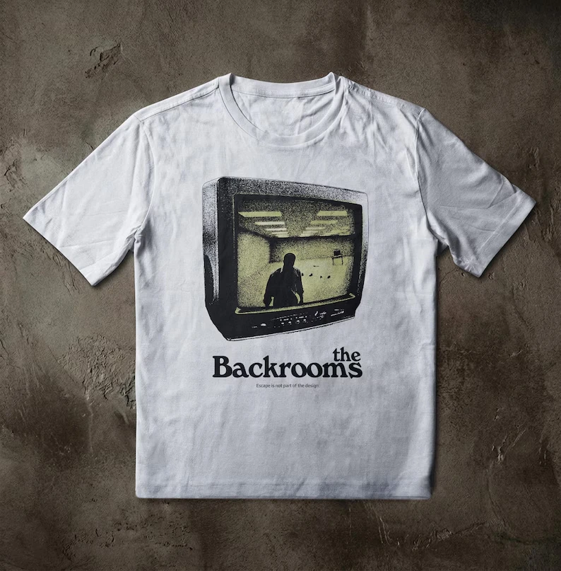 Yellow Room Transitional Space T-Shirt | Retro CRT Horror T-Shirt | Unisex Loose Fit Fashion Streetwear Shirt  oversized t shirt