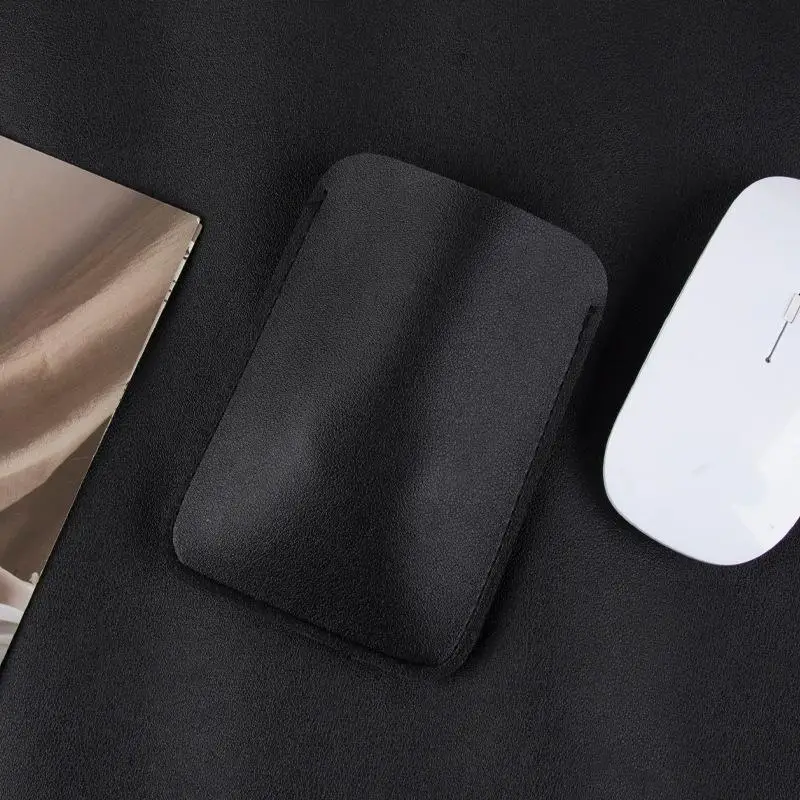 Wireless Mouse Storage Bag PU Leather Anti-scratch Protective Sleeve Portable Shockproof Case for Office Travel Business Trip U