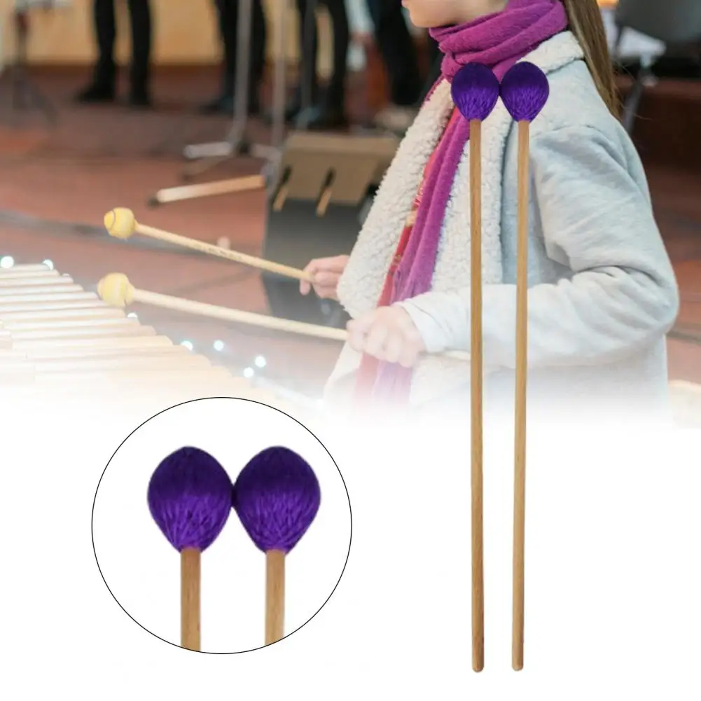 Sturdy Acrylic Marimba Mallets Premium Marimba Mallets Professional Marimba Mallets Set with Long Wooden Handle for Percussion