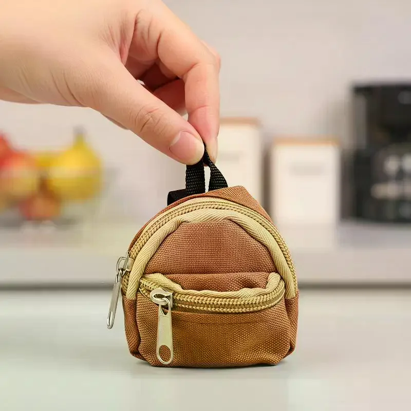 Mini Backpack Purse - Mini Cartera con Cremallera y Llavero,