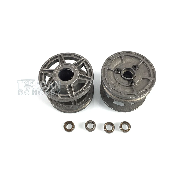 Heng Long One Pair Metal Idler Wheels Accessory For 1/16 Scale King Tiger RC Tank 3888 3888A  TH00404