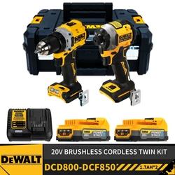 DEWALT DCD800 DCF850 Brushless Cordless Drill Impact Driver Twin Kit TSTAKII 20V Power Tools Kit With Battery Charger POWERSTACK