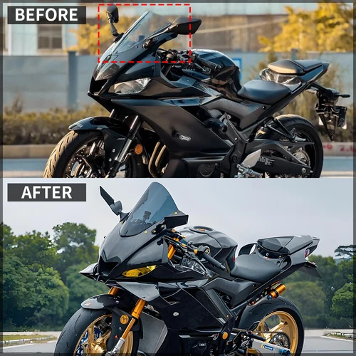 Imagen 2 del producto Reemplazo del Protector Deflector del parabrisas de la pantalla del parabrisas delantero para Yamaha YZF-R3 YZF-R25 YZF R3 R25 2019-2025