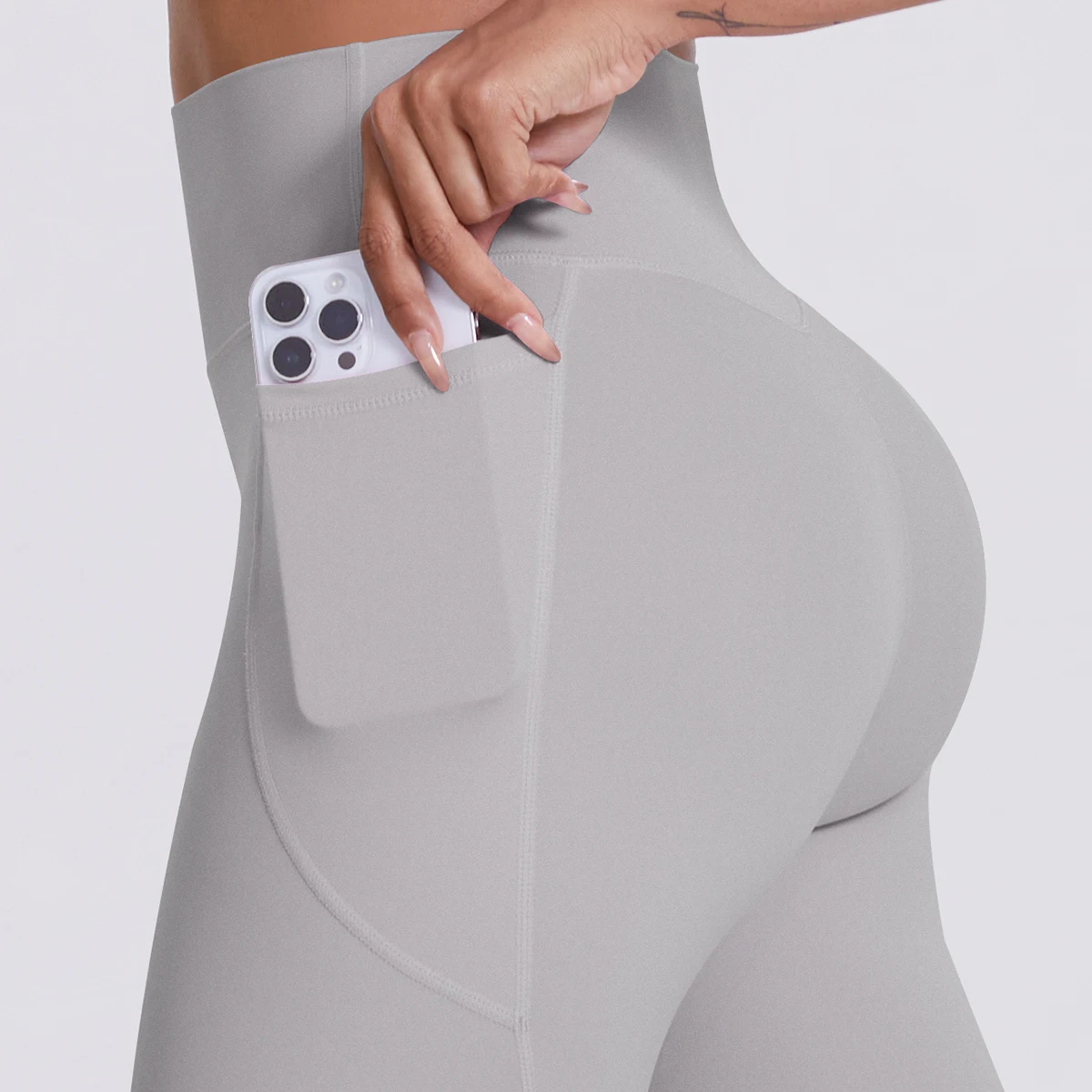 2-teiliges einfarbiges Sport-Yoga-Set für Damen, sexy, schräger Schulter-BH, Fitness-Top, Laufen, Radfahren, Taschen, Hosen, Fitnessstudio, Yoga-Set – Detail 32