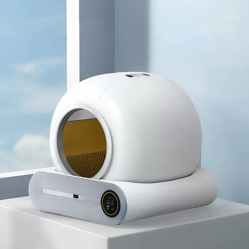 

No Smell Electric Cat Box Automatic Timed Cat Toilet App Control 65L Automatic Smart Self Cleaning Cat Box