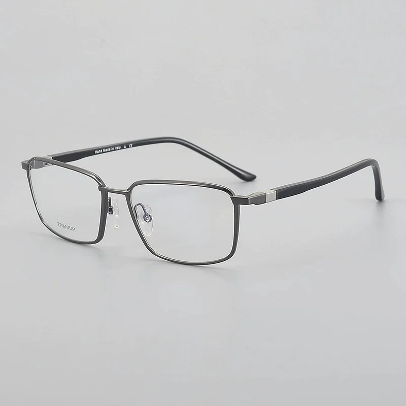 Belight Optik Putar 360 Derajat Desain Bisnis Titanium Murni Bingkai Pelek Penuh Kacamata Resep Pria SH2055T