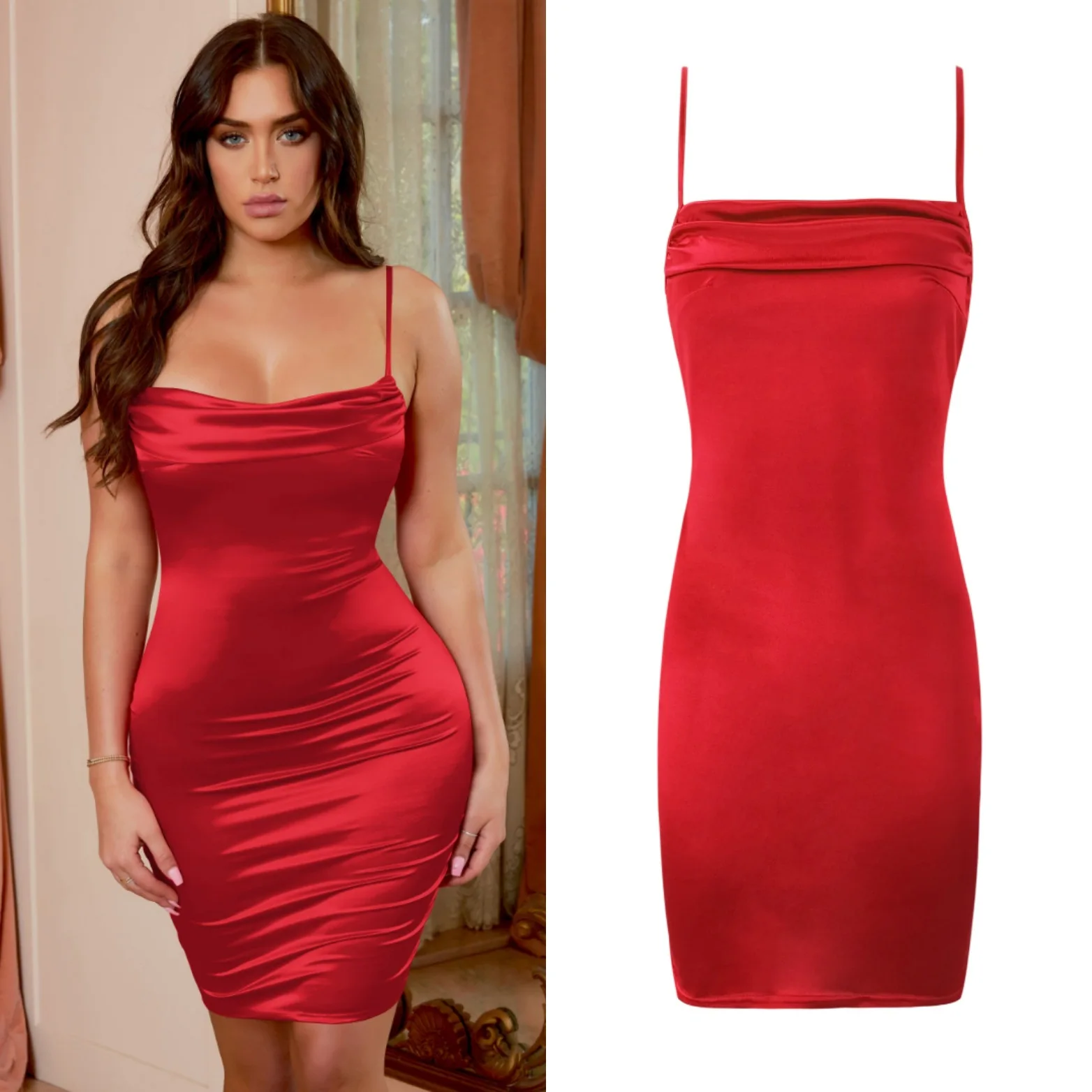 ALD-Robe tube en satin pour femmes, blanche, noire, bleue, verte, bretelles spaghetti, batterie, mini, courte, été 2022