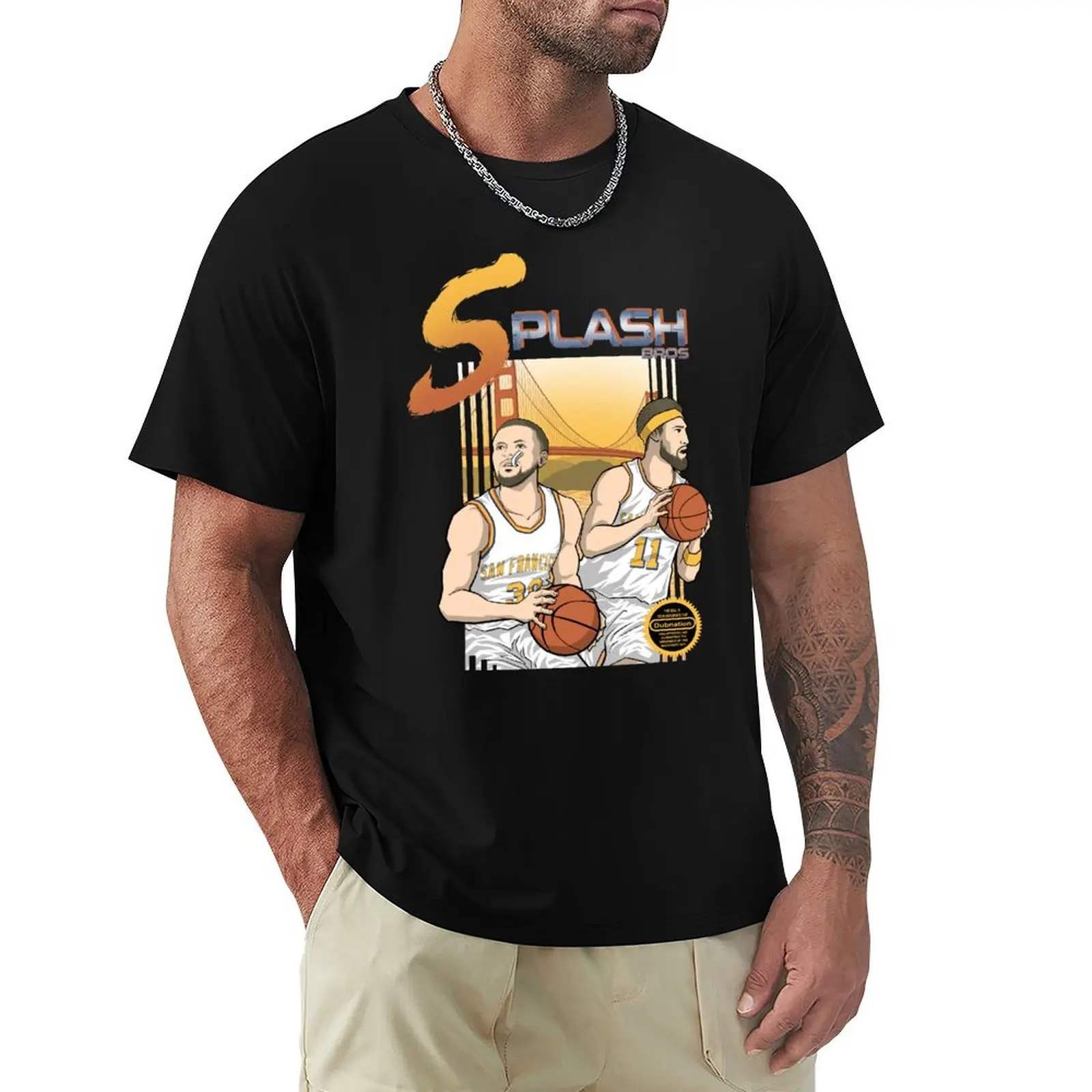 

SPLASH BROS T-Shirt Basic Daily Outfit Short Sleeve Tee