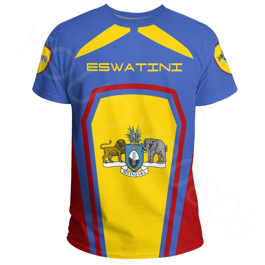 Африканская зона национальная одежда мужская футболка с принтом ретро свободная модная новая футболка Eswatini Формула 1 футболка