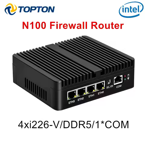 12th Gen Intel N150 N100 Firewall Router 4x i226-V 2.5G LAN N6415 N5105 J6412 Fanless Mini PC Barebone Computer OPNsense pfSense
