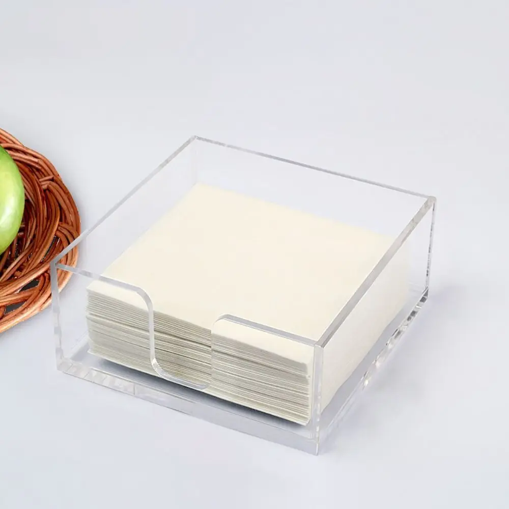 Napkin Organizer Transparent Napkin Holder Modern Acrylic Tissue Box Square Durable Tissue Paper Dispenser Case Bathroom - Image 3