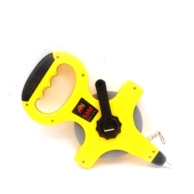 O50 30M 50M 100M Retractable Metric Tape Open Reel Long Steel Tape Measure Measuring Ruler Woodworking Tools