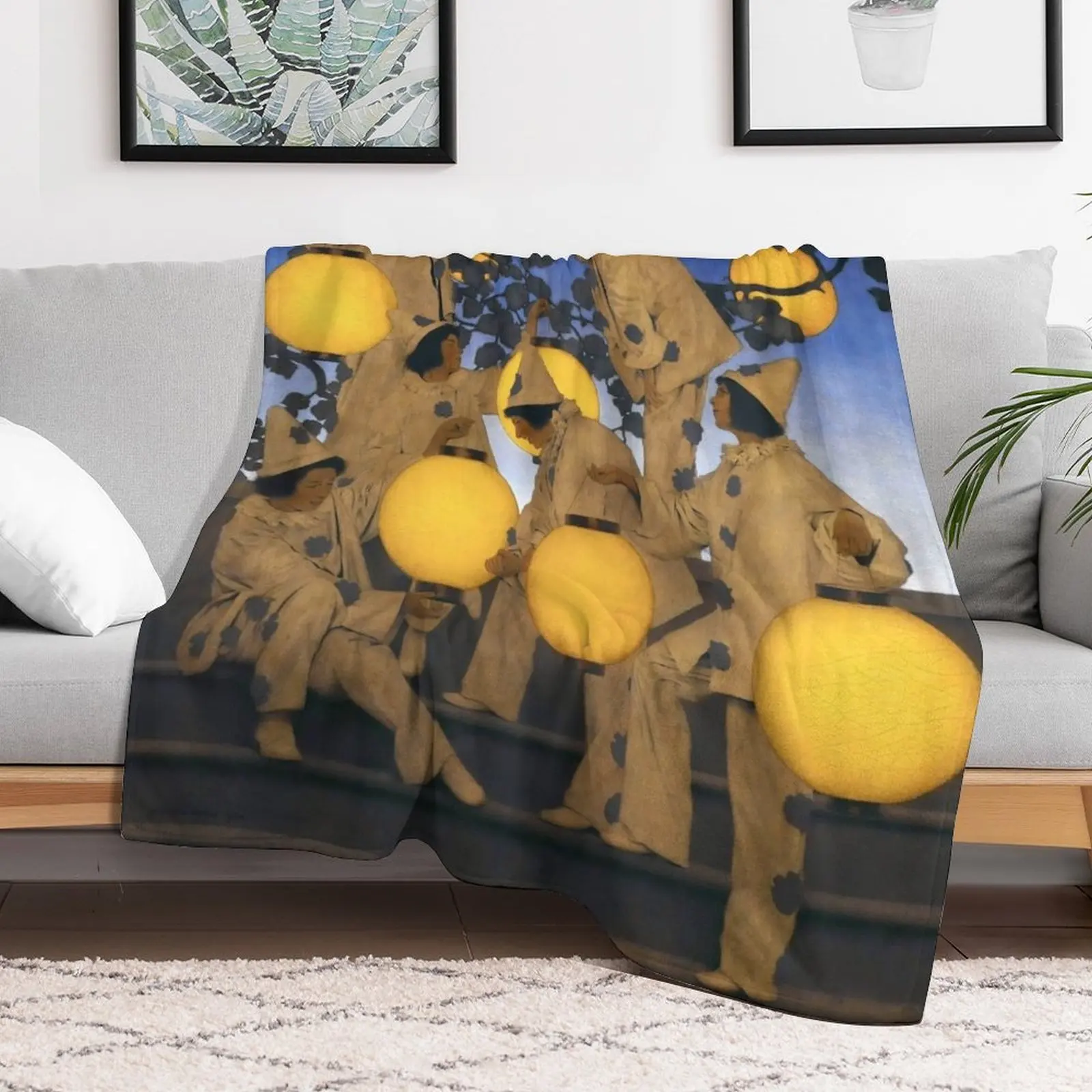 New Maxfield Parrish - The Lantern Bearers Throw Blanket heavy to sleep Luxury Loose Plaid on the sofa Blankets