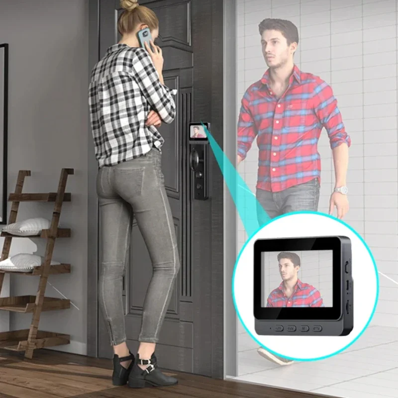 Timbre de puerta inalámbrico con cámara de Video intercomunicador Inteligente, timbre de puerta con visión nocturna con pantalla de 4,3 pulgadas para seguridad, hogar Inteligente, apartamento