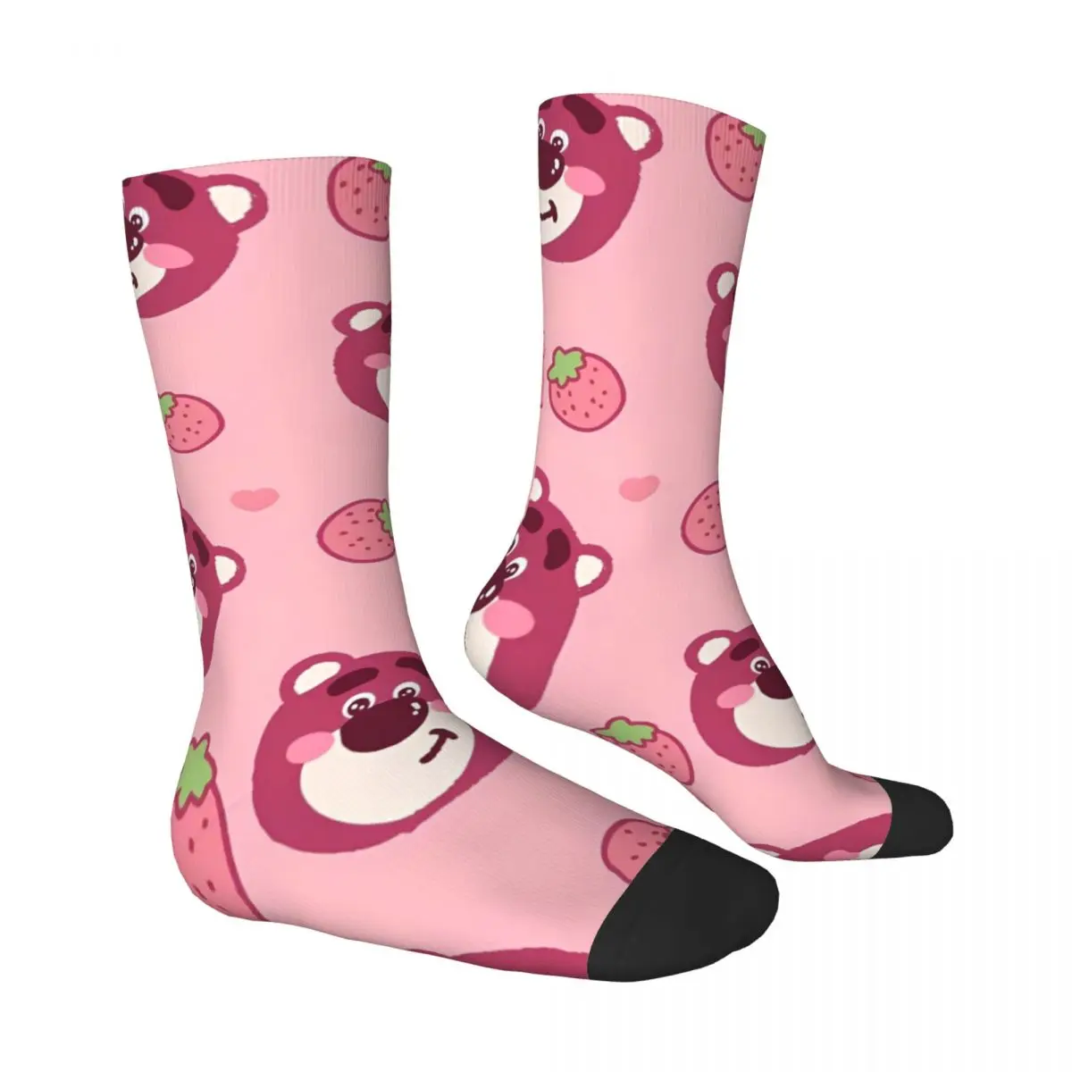 Strawberry Lotso Socks Funny Stockings Autumn Anti Bacterial Men Socks High Quality Custom Outdoor Sports Socks