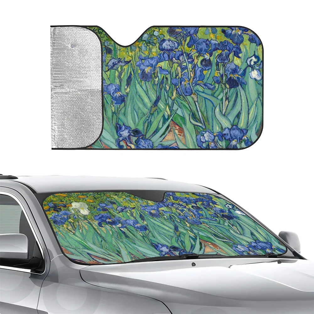 

V-Van G-Gogh Звездная ночь автомобильный солнцезащитный козырек трехслойная изоляция переднего лобового стекла автомобиля солнцезащитный козырек на присоске блоки УФ-лучи солнцезащитный козырек