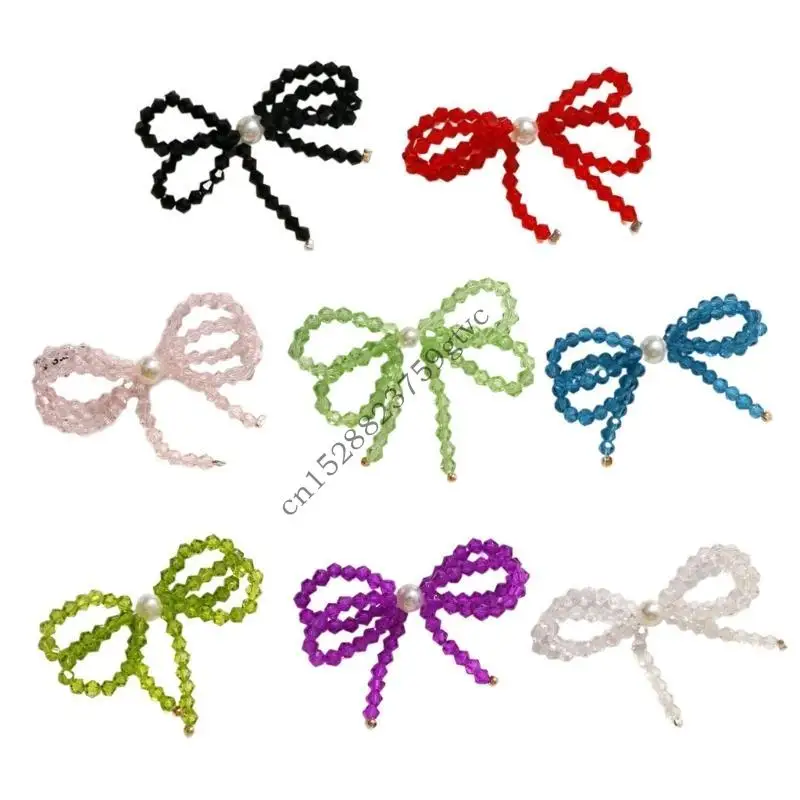 

D0UF Bowknot Jewelry Components Bowknot Pendant DIY Acrylic Bead Bowknot for Jewelry