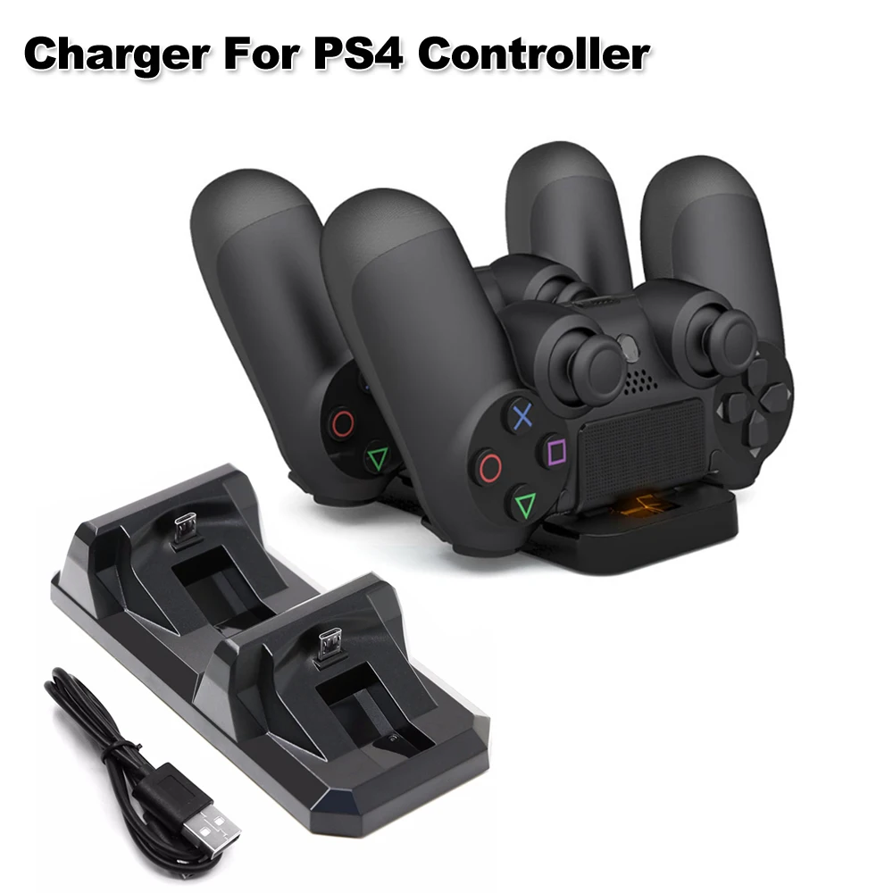 USB Dual Charger Dock For PS4 Controller Gaming Charging Stand Holder For Sony PlayStation 4 Wireless Gamepad Controle Charger